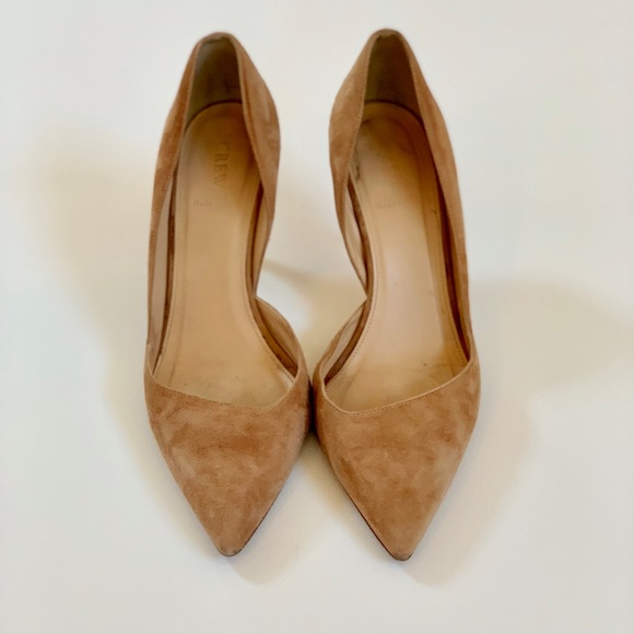 J. Crew Shoes - J.Crew Lucie Nude Suede Lucy Heel Pumps